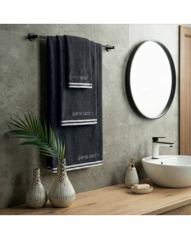 Ręcznik bawełna 50x90 Pierre Cardin Rocco czarny Eurofirany