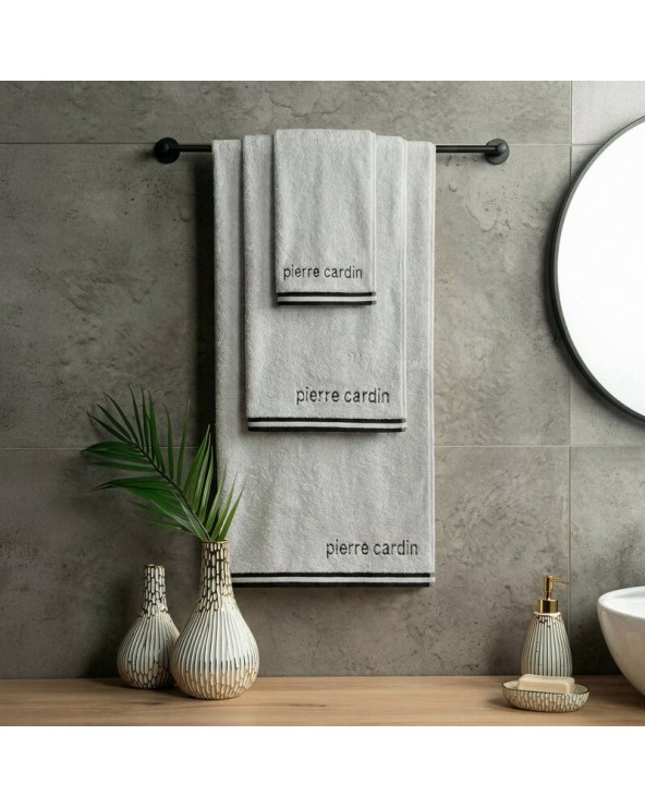Ręcznik bawełna 30x50 Pierre Cardin Rocco srebrny Eurofirany
