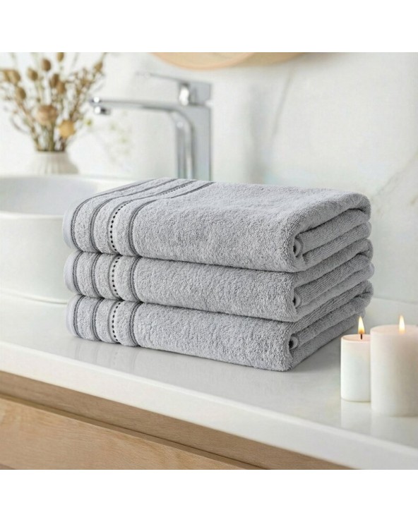 Ręcznik bawełna 70x140 Vento srebrny Eurofirany