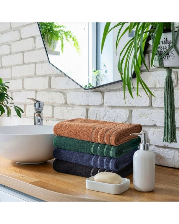 Ręcznik bawełna 70x140 Vento ciemnozielony Eurofirany