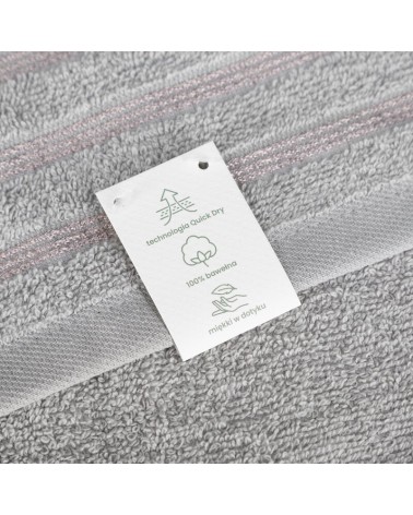 Ręcznik bawełna 30x50 Saba ciemnosrebrny Eurofirany