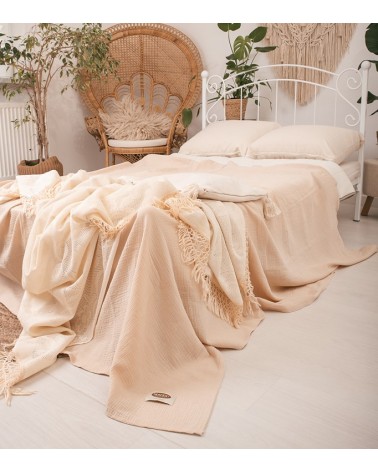 Narzuta muślinowa 240x210 cappuccino Matex