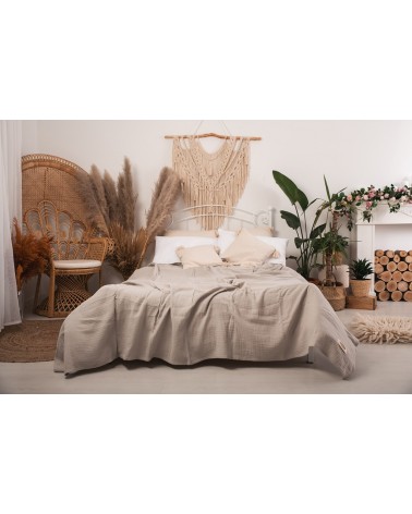 Narzuta muślinowa 240x210 popielata Matex