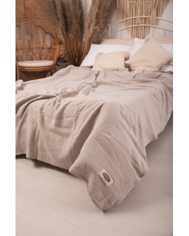 Narzuta muślinowa 240x210 popielata Matex