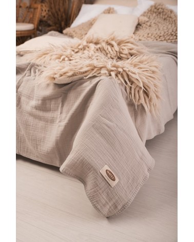 Narzuta muślinowa 240x210 popielata Matex