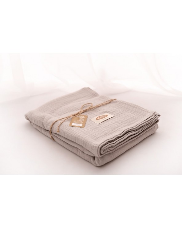 Narzuta muślinowa 240x210 popielata Matex