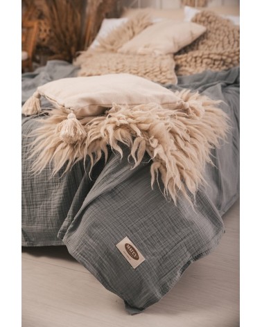 Narzuta muślinowa 240x210 antracytowa Matex