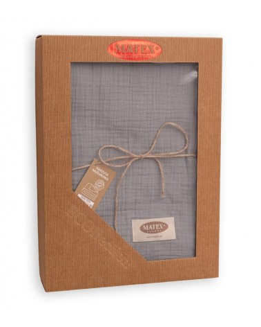 Narzuta muślinowa 240x210 antracytowa Matex