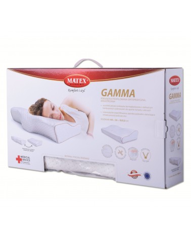 Poduszka profilowana ortopedyczna dwustronna GAMMA 60x33x11 Memory Foam Matex