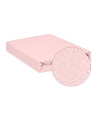 Prześcieradło nieprzemakalne frotte 120x200x20 z gumką róż kwarcowy MATEX