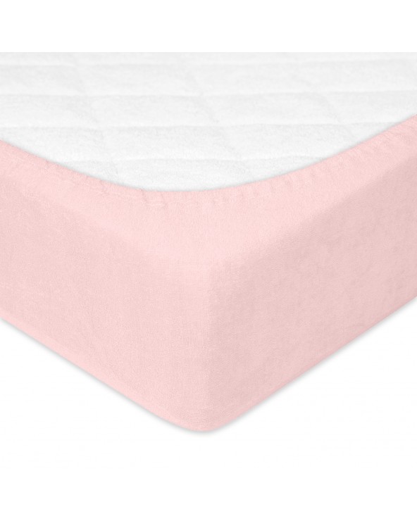 Prześcieradło nieprzemakalne frotte 120x200x20 z gumką róż kwarcowy MATEX