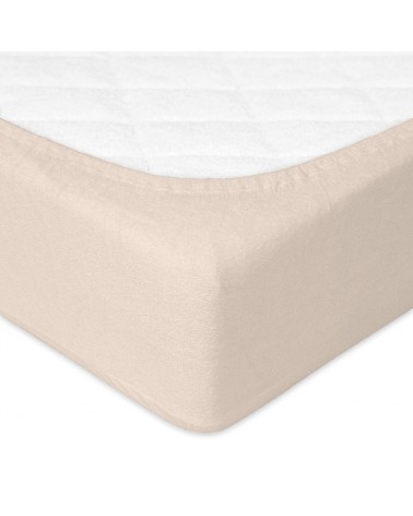 Prześcieradło nieprzemakalne frotte 140x200x20 z gumką cappuccino MATEX