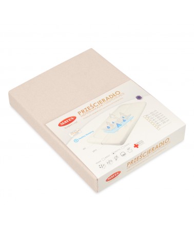 Prześcieradło nieprzemakalne frotte 160x200x20 z gumką cappuccino MATEX