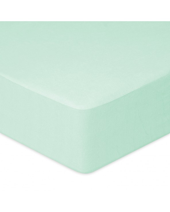 Prześcieradło nieprzemakalne frotte 160x200x20 z gumką jasnomiętowe MATEX
