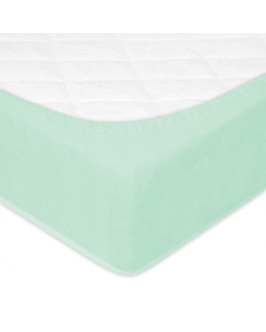 Prześcieradło nieprzemakalne frotte 160x200x20 z gumką jasnomiętowe MATEX