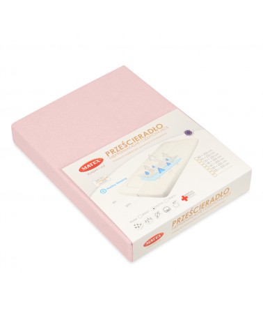 Prześcieradło nieprzemakalne frotte 90x200x20 z gumką róż kwarcowy MATEX