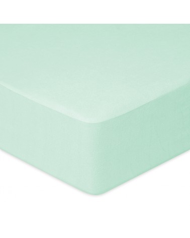 Prześcieradło nieprzemakalne frotte 90x200x20 z gumką jasnomiętowe MATEX