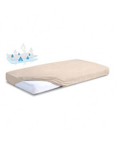 Prześcieradło nieprzemakalne frotte 90x200x20 z gumką cappuccino MATEX