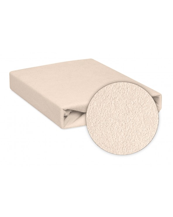 Prześcieradło nieprzemakalne frotte 90x200x20 z gumką cappuccino MATEX