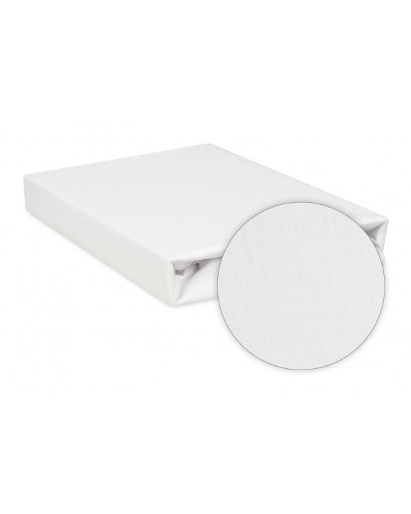 Prześcieradło wysokie nieprzemakalne jersey 100x200x30 z gumką białe MATEX