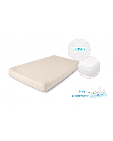 Prześcieradło nieprzemakalne jersey 120x200x20 z gumką cappuccino MATEX
