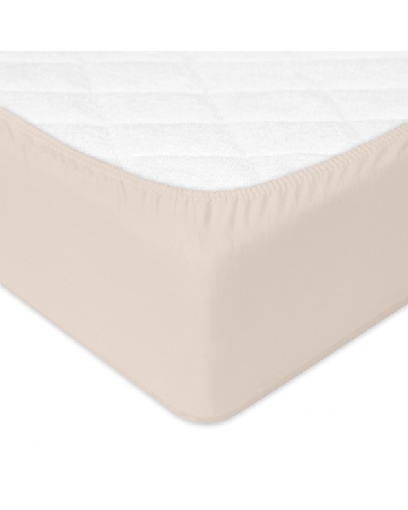 Prześcieradło nieprzemakalne jersey 120x200x20 z gumką cappuccino MATEX