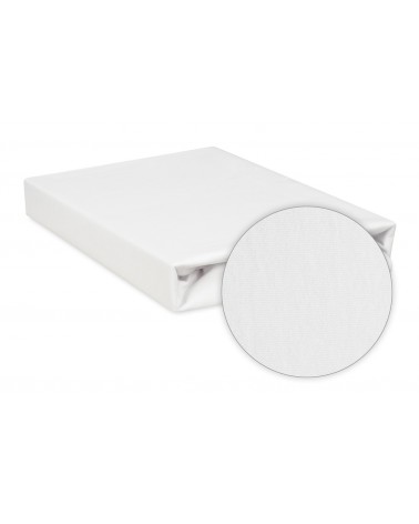 Prześcieradło wysokie nieprzemakalne jersey 120x200x30 z gumką białe MATEX