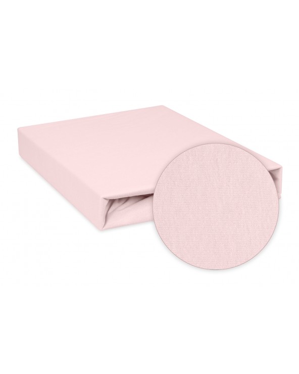 Prześcieradło nieprzemakalne jersey 140x200x20 z gumką róż kwarcowy MATEX