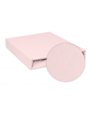 Prześcieradło nieprzemakalne jersey 160x200x20 z gumką róż kwarcowy MATEX