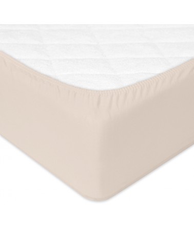 Prześcieradło nieprzemakalne jersey 160x200x20 z gumką cappuccino MATEX