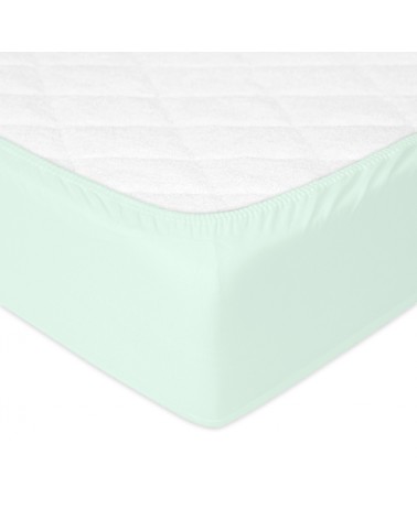 Prześcieradło nieprzemakalne jersey 160x200x20 z gumką jasnomiętowe MATEX