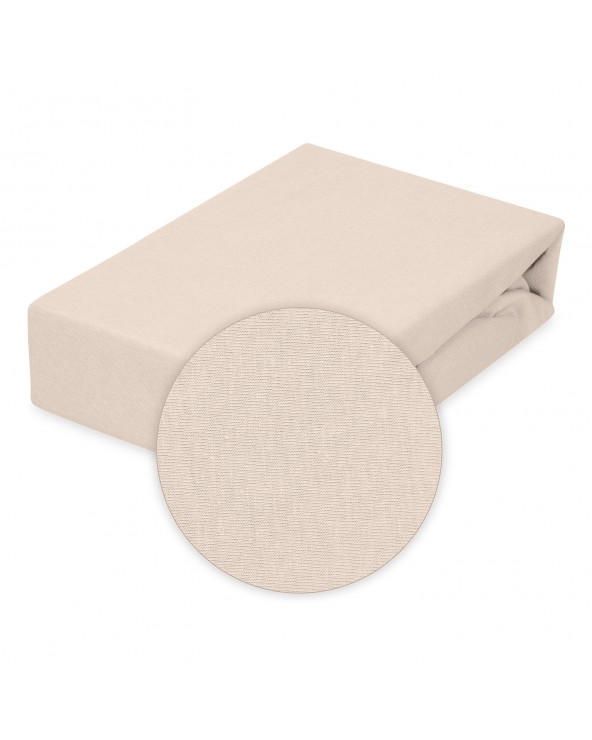 Prześcieradło nieprzemakalne jersey 90x200x20 z gumką cappuccino MATEX