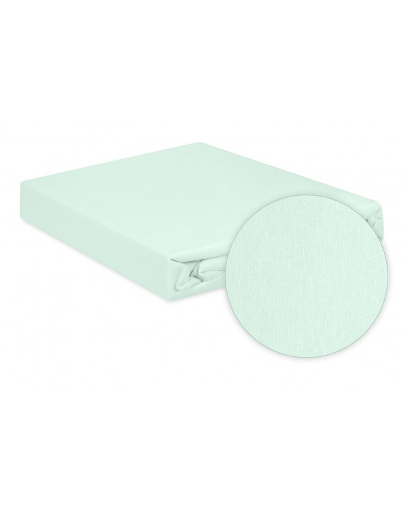 Prześcieradło nieprzemakalne jersey 90x200x20 z gumką jasnomiętowe MATEX