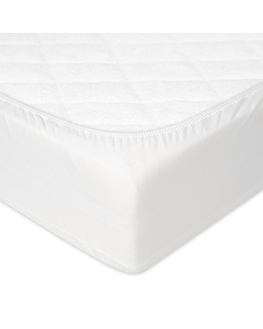 Prześcieradło wysokie nieprzemakalne jersey 90x200x30 z gumką białe MATEX