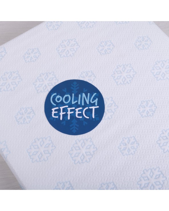 Wysokie prześcieradło chłodzące nieprzemakalne 160x200x30 Frosty z gumką białe MATEX