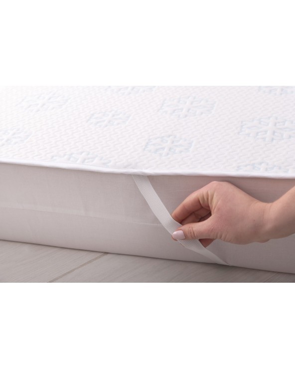 Podkład chłodzący nieprzemakalny 90x200 Frosty biały MATEX