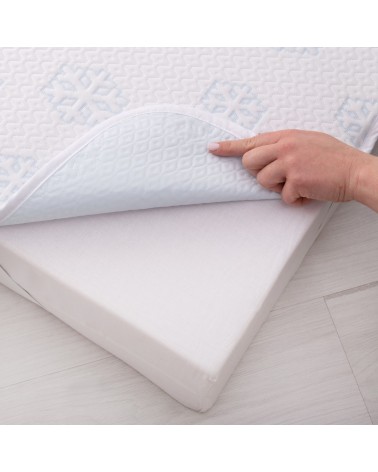 Podkład chłodzący nieprzemakalny 90x200 Frosty biały MATEX