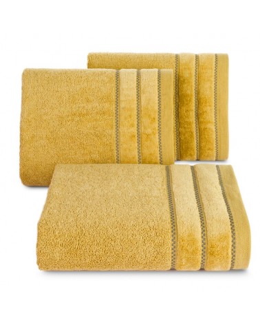 Ręcznik bawełna 70x140 Dona musztardowy Eurofirany