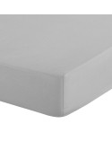 Prześcieradło wysokie makosatyna 180x200x30 z gumką Basic srebrne Eurofirany