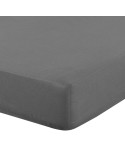 Prześcieradło wysokie makosatyna 140x200x30 z gumką Basic stalowe Eurofirany