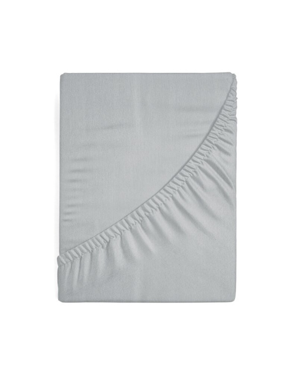Prześcieradło wysokie bawełna jersey 220x240x30 z gumką srebrne Eurofirany