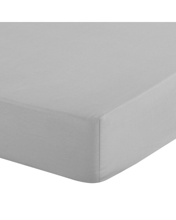 Prześcieradło wysokie makosatyna 160x200x30 z gumką Basic srebrne Eurofirany