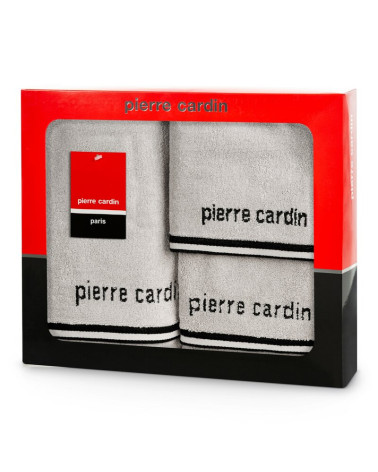 Ręcznik bawełna 30x50 + 50x90 + 70x140 kpl 3 szt Pierre Cardin Rocco srebrny Eurofirany