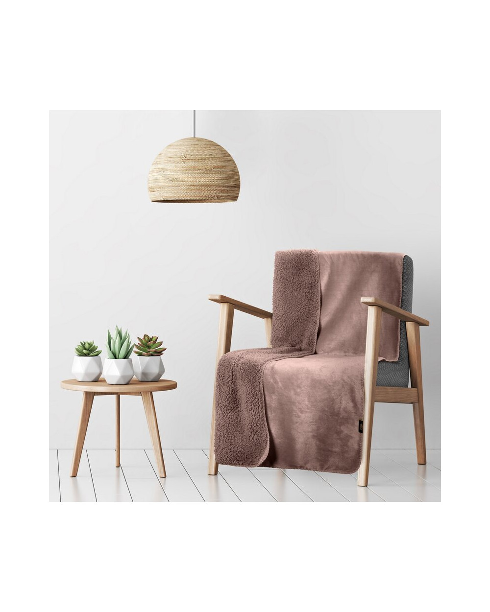 Koc sherpa baranek 70x160 Tedy mocha Eurofirany