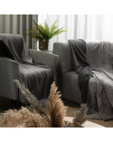 Koc sherpa baranek 200x220 Tedy stalowy Eurofirany