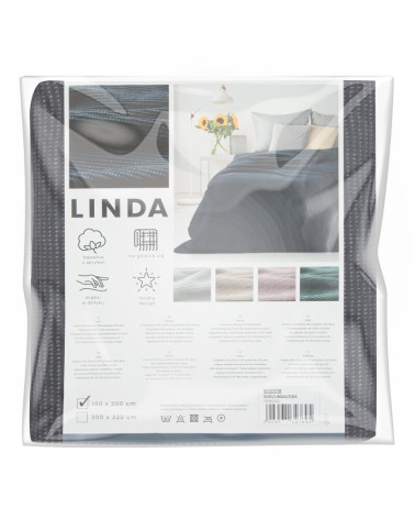 Koc bawełna 150x200 Linda granatowy Eurofirany