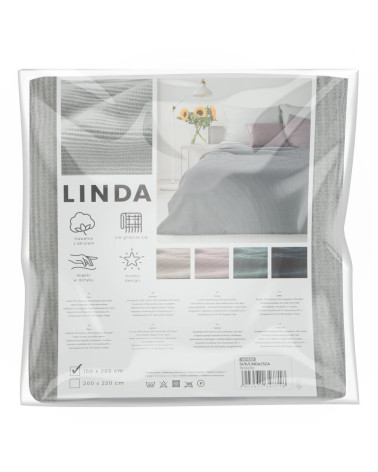 Koc bawełna 150x200 Linda szary Eurofirany