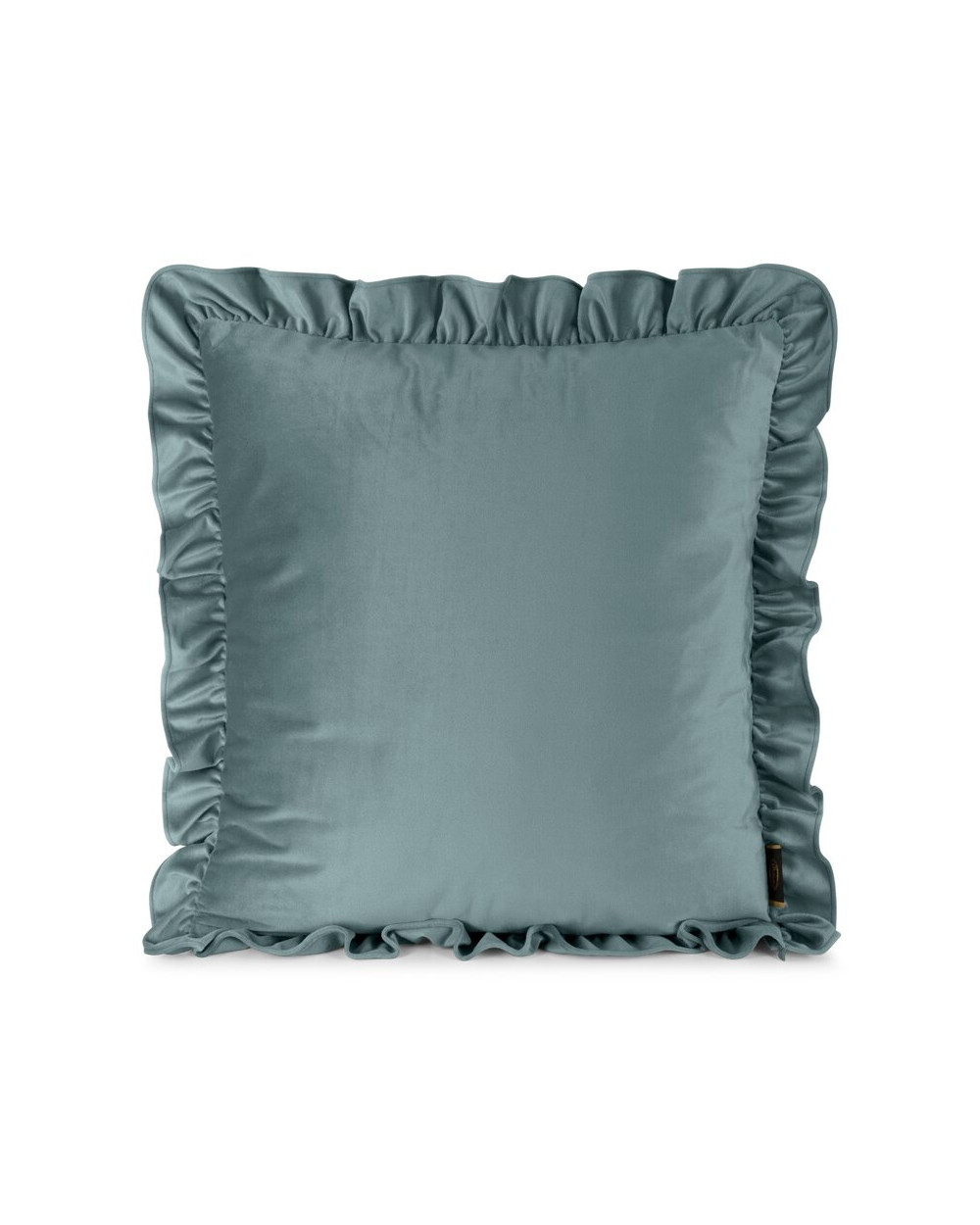 Poszewka velvet z falbaną 45x45 Brenda niebieska Eurofirany