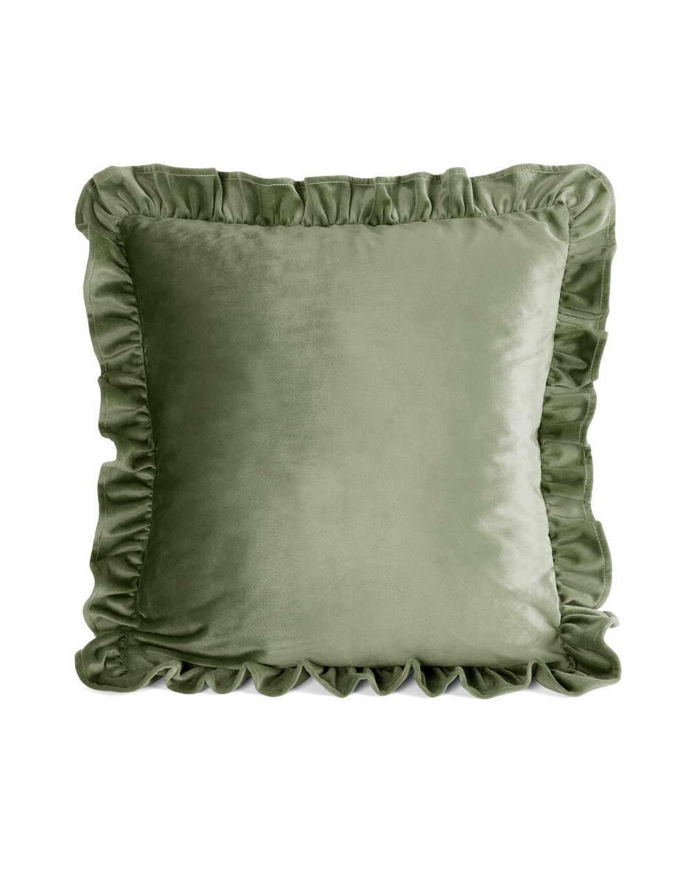 Poszewka velvet z falbaną 45x45 Brenda 1 musztardowa Eurofirany