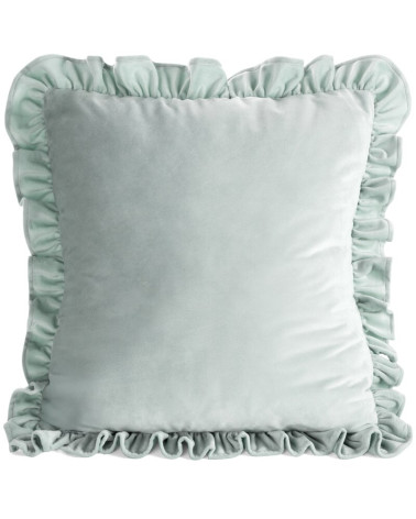 Poszewka velvet z falbaną 45x45 Brenda 1 szałwiowa Eurofirany